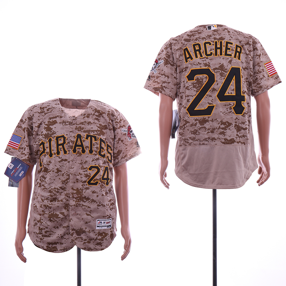 Men Pittsburgh Pirates #24 Archer Camo Elite MLB Jerseys->pittsburgh pirates->MLB Jersey